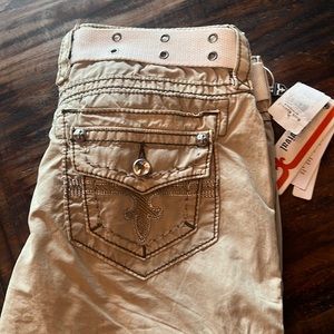 NWT Rick revival khaki capri womens 28